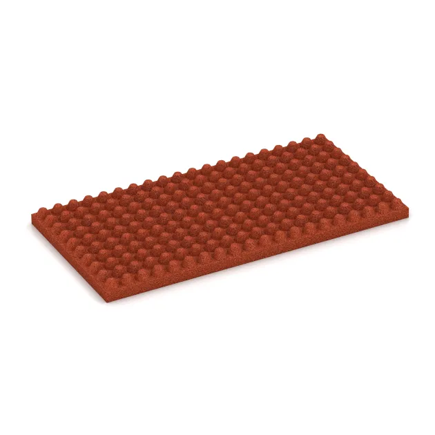 Aufsicht auf die Unterseite, also die Bodenseite von WARCO-Formteil 3644 - Stallmatte Luxus im Format 1000 x 500 x 55 mm.