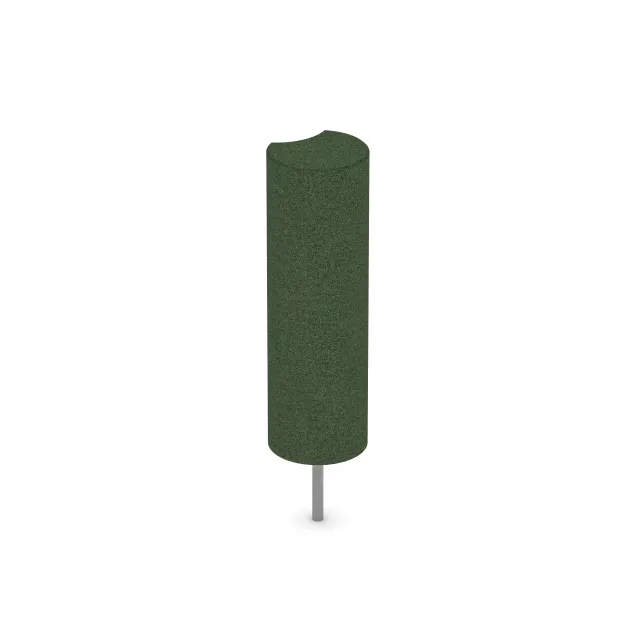 Aufsicht auf die Unterseite, also die Bodenseite von WARCO-Formteil 2564 - Gummi-Palisade im Format ø250 x 800 mm.