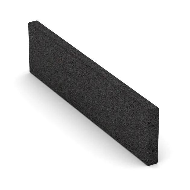 Aufsicht auf die Unterseite, also die Bodenseite von WARCO-Formteil 2596 - Gummi-Randstein im Format 1000 x 50 x 250 mm.