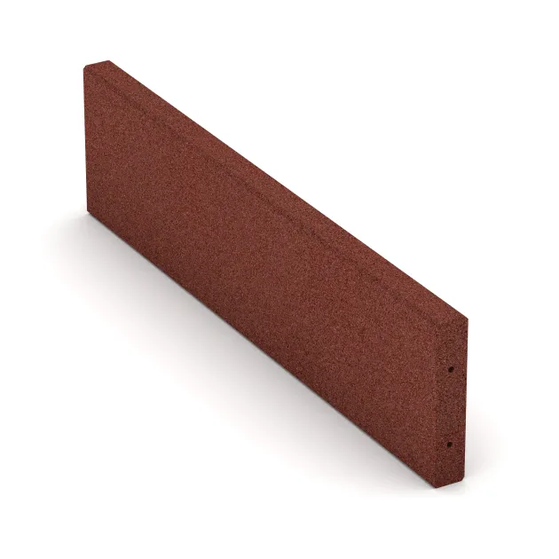 Aufsicht auf die Unterseite, also die Bodenseite von WARCO-Formteil 2591 - Gummi-Randstein im Format 1000 x 50 x 250 mm.