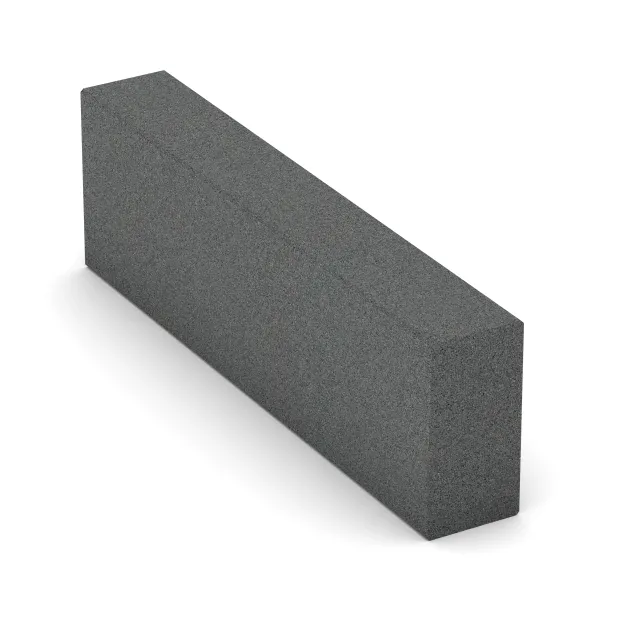 Aufsicht auf die Unterseite, also die Bodenseite von WARCO-Formteil 2601 - Blockstufe aus Gummigranulat im Format 1000 x 300 x 150 mm.