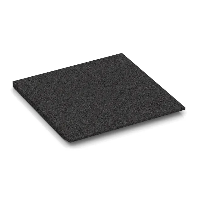 Aufsicht auf die Unterseite, also die Bodenseite von WARCO-Formteil 0425 - Rand-Platte (eine Seite abgeschrägt) im Format 500 x 500 x 30 mm.