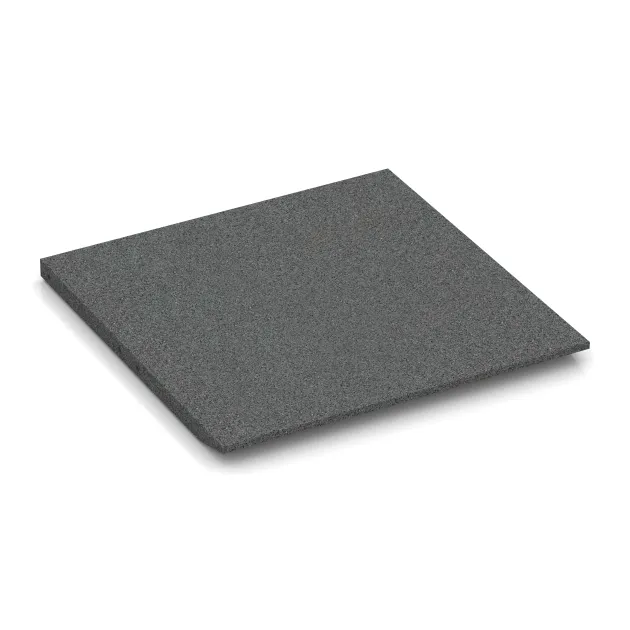 Aufsicht auf die Unterseite, also die Bodenseite von WARCO-Formteil 0424 - Rand-Platte (eine Seite abgeschrägt) im Format 500 x 500 x 30 mm.