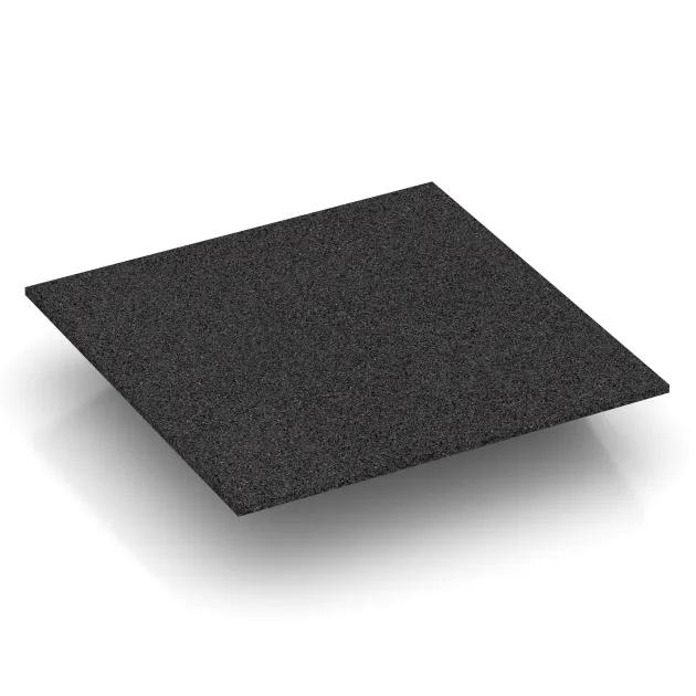 Aufsicht auf die Unterseite, also die Bodenseite von WARCO-Formteil 3838 - Eck-Platte (zwei Seiten abgeschrägt) im Format 500 x 500 x 100 mm.