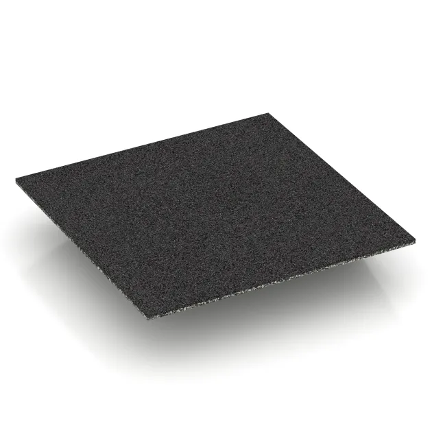 Aufsicht auf die Unterseite, also die Bodenseite von WARCO-Formteil 3831 - Eck-Platte (zwei Seiten abgeschrägt) im Format 500 x 500 x 100 mm.