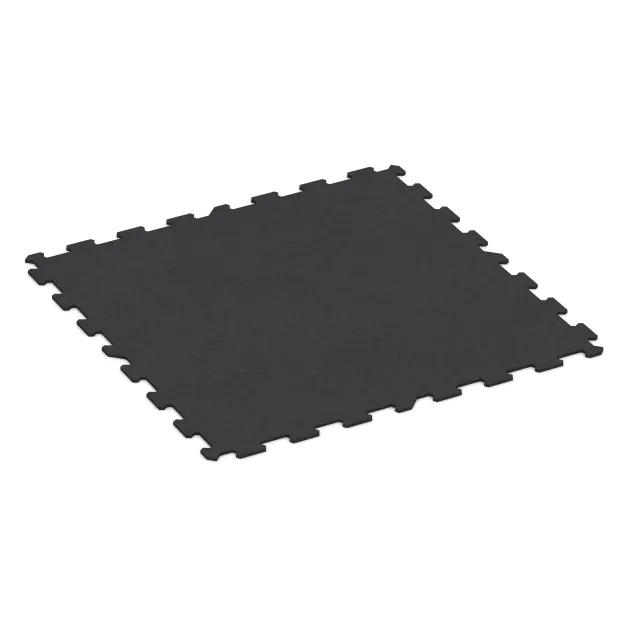 Aufsicht auf die Unterseite, also die Bodenseite von WARCO-Formteil 1064 - Fitnessboden Kompakt im Format 970 x 970 x 8 mm | 0,94 m.