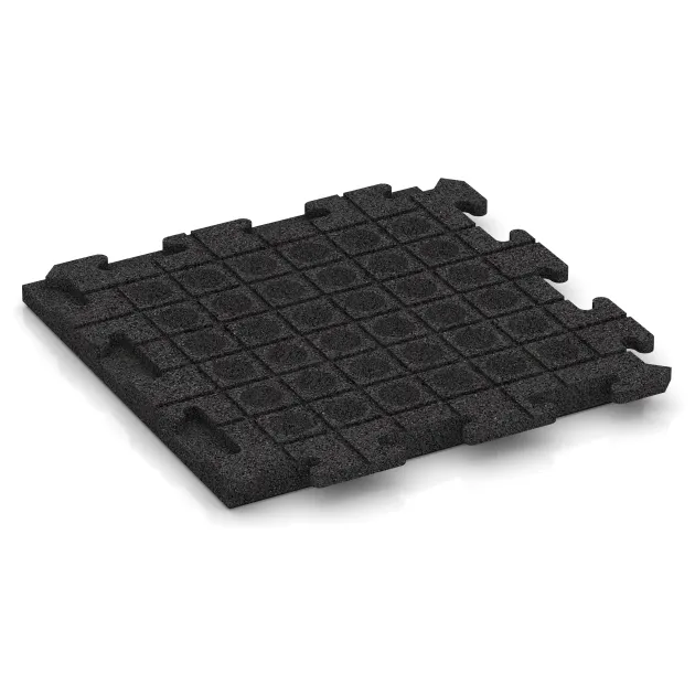 Aufsicht auf die Unterseite, also die Bodenseite von WARCO-Formteil 5964 - Event-Boden im Format 500 x 500 x 40 mm.
