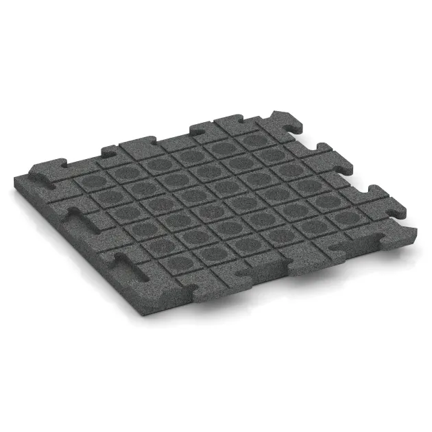 Aufsicht auf die Unterseite, also die Bodenseite von WARCO-Formteil 1389 - Gehwegplatte Classic im Format 500 x 500 x 40 mm.