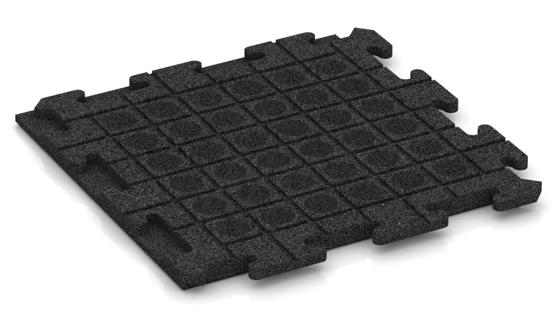 Quadratisch angeordnete Drainagekanäle und Kuppeln