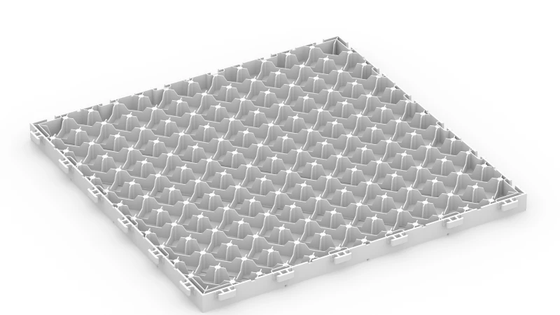 Gitterstruktur mit Stelzfüßen