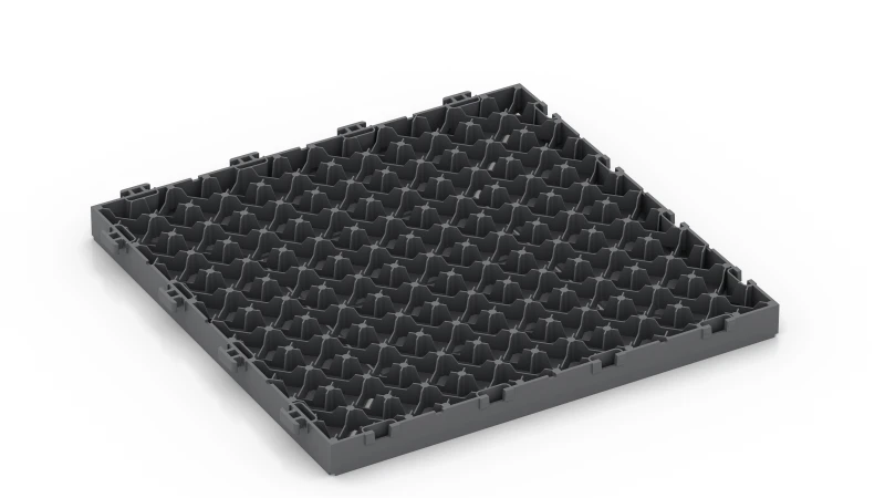 Gitterstruktur mit Stelzfüßen