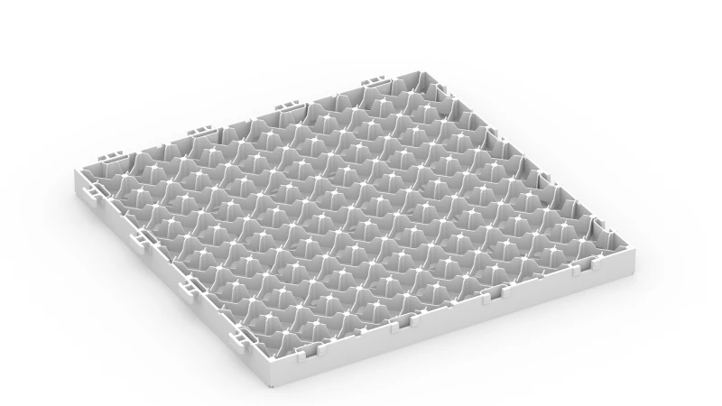 Gitterstruktur mit Stelzfüßen