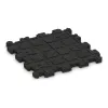 Aufsicht auf die Unterseite, also die Bodenseite von WARCO-Formteil 3721 - Fitnessmatte Premium 2 cm im Format 306 x 306 x 20 mm.