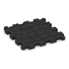 Aufsicht auf die Unterseite, also die Bodenseite von WARCO-Formteil 3720 - Fitnessmatte Premium 2 cm im Format 306 x 306 x 20 mm.