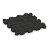 Aufsicht auf die Unterseite, also die Bodenseite von WARCO-Formteil 3713 - Fitnessmatte Premium 2 cm im Format 306 x 306 x 20 mm.