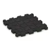 Aufsicht auf die Unterseite, also die Bodenseite von WARCO-Formteil 4260 - Fitnessmatte Premium 2 cm im Format 306 x 306 x 20 mm.