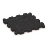 Aufsicht auf die Unterseite, also die Bodenseite von WARCO-Formteil 5983 - Fitnessmatte Premium 2 cm im Format 306 x 306 x 20 mm.