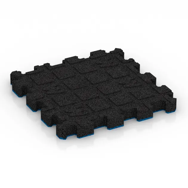 Aufsicht auf die Unterseite, also die Bodenseite von WARCO-Formteil 4252 - Sportboden – fugenlos im Format 306 x 306 x 30 mm.