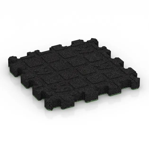 Aufsicht auf die Unterseite, also die Bodenseite von WARCO-Formteil 4250 - Sportboden – fugenlos im Format 306 x 306 x 30 mm.