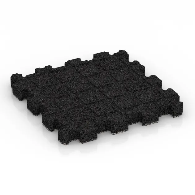 Aufsicht auf die Unterseite, also die Bodenseite von WARCO-Formteil 4455 - Sportboden – fugenlos im Format 306 x 306 x 30 mm.