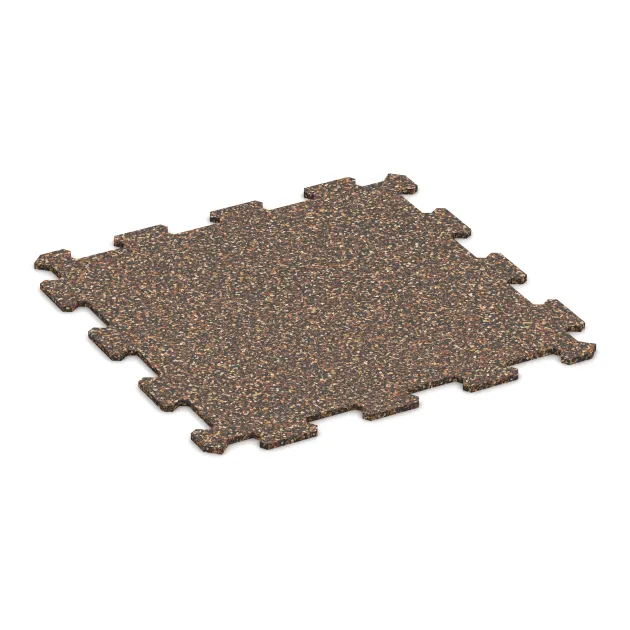 Aufsicht auf die Unterseite, also die Bodenseite von WARCO-Formteil 0887 - Fitnessboden Kompakt im Format 485 x 485 x 8 mm | 0,235 m².