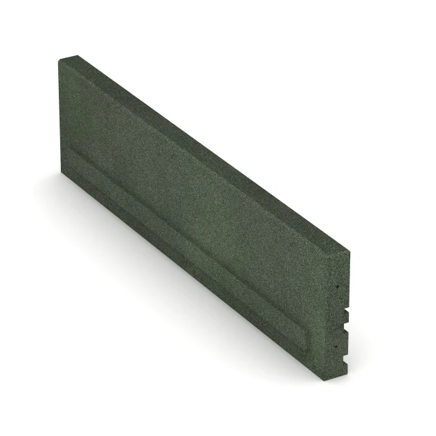 Aufsicht auf die Unterseite, also die Bodenseite von WARCO-Formteil 3786 - Gummi-Tiefbord im Format 100 x 5 x 25 cm.