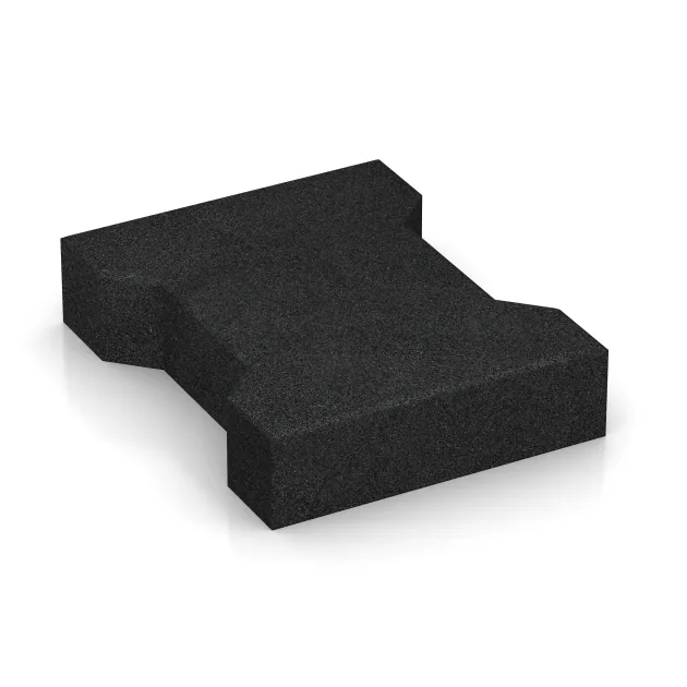 Aufsicht auf die Unterseite, also die Bodenseite von WARCO-Formteil 0036 - Gummi-Verbundpflaster im Format 200 x 165 x 43 mm | 0,0278 m².