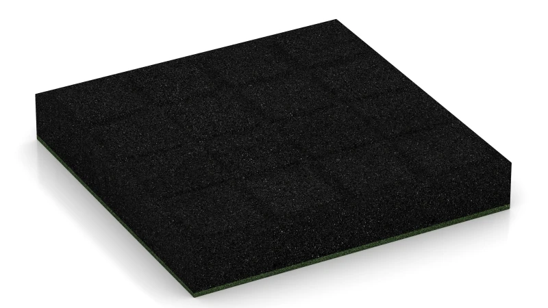 Quadratische Auflagepads mit breiten, flachen Drainagekanälen