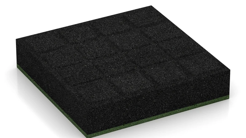 Quadratische Auflagepads mit breiten, flachen Drainagekanälen