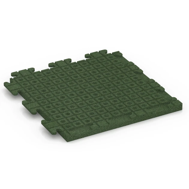 Aufsicht auf die Unterseite, also die Bodenseite von WARCO-Formteil 6977 - Fitnessboden-Fliese Classic im Format 50 x 50 x 3 cm | 0,25 m².