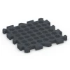 Aufsicht auf die Unterseite, also die Bodenseite von WARCO-Formteil 6983 - Ballspielplatte im Format 50 x 50 x 4 cm | 0,25 m².
