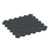 Aufsicht auf die Unterseite, also die Bodenseite von WARCO-Formteil 6323 - Fitness-Bodenschutzmatte im Format 102,5 x 102,5 x 2,5 cm | 1,05 m².