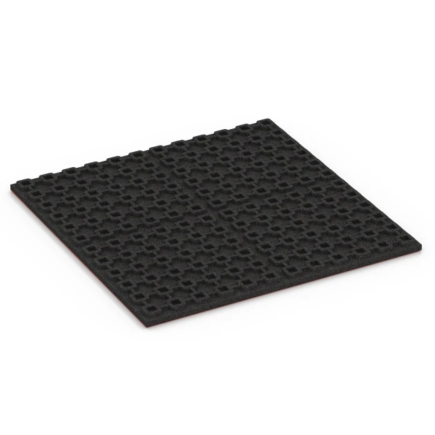 Aufsicht auf die Unterseite, also die Bodenseite von WARCO-Formteil 6384 - Stallmatte Komfort im Format 100 x 100 x 4 cm | 1,00 m².