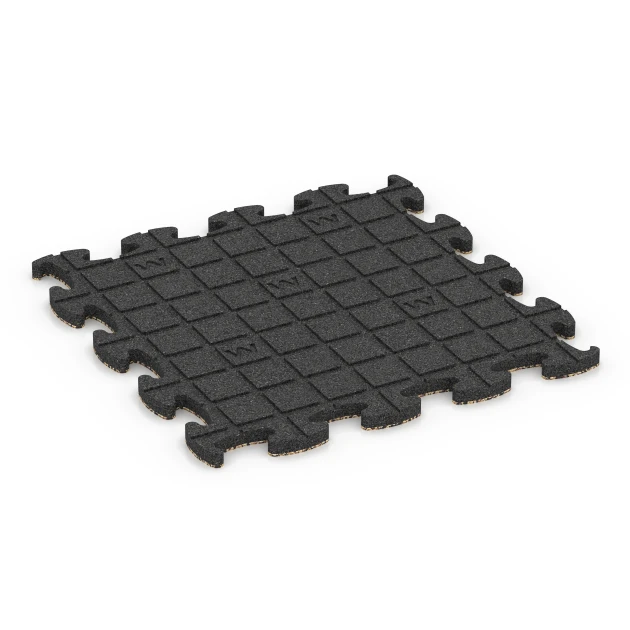 Aufsicht auf die Unterseite, also die Bodenseite von WARCO-Formteil 6849 - Fitness Active Floor System im Format 44,6 x 44,6 × 2,8 cm.