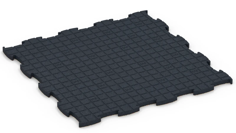Quadratische Auflagepads mit breiten, flachen Drainagekanälen
