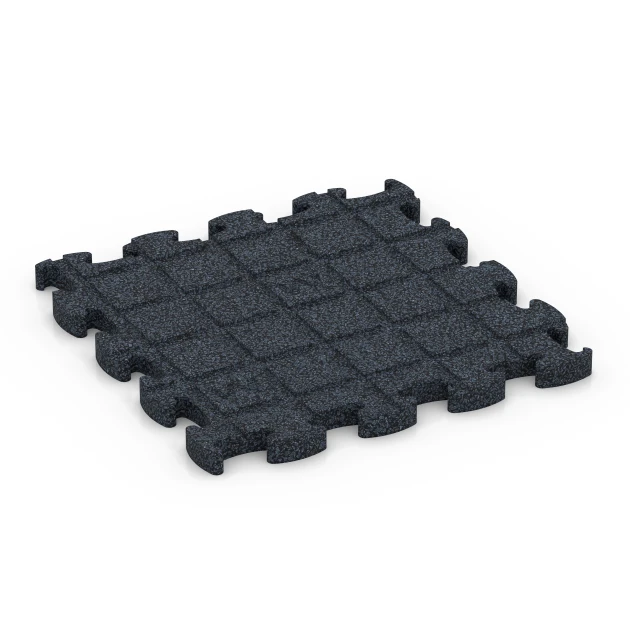 Aufsicht auf die Unterseite, also die Bodenseite von WARCO-Formteil 6958 - Fitness Premium Boden im Format 28,9 x 28,9 x 1,8 cm.