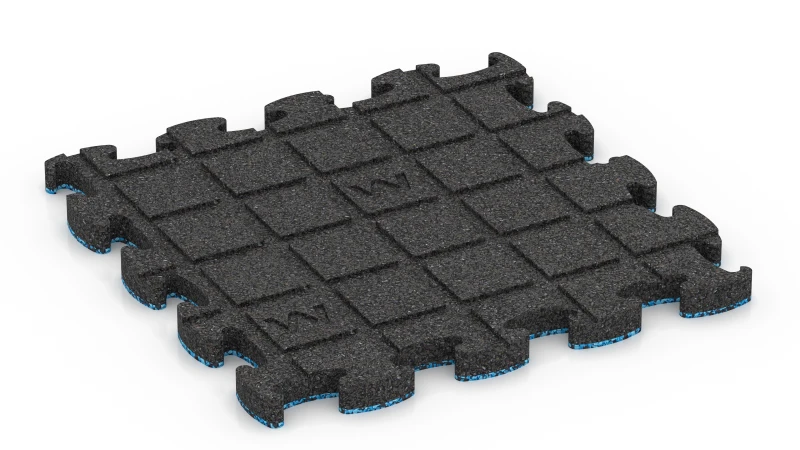 Quadratische Auflagepads mit breiten, flachen Drainagekanälen