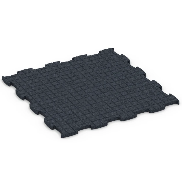 Aufsicht auf die Unterseite, also die Bodenseite von WARCO-Formteil 6963 - Fitness Premium Boden im Format 99 x 99 x 2,8 cm.