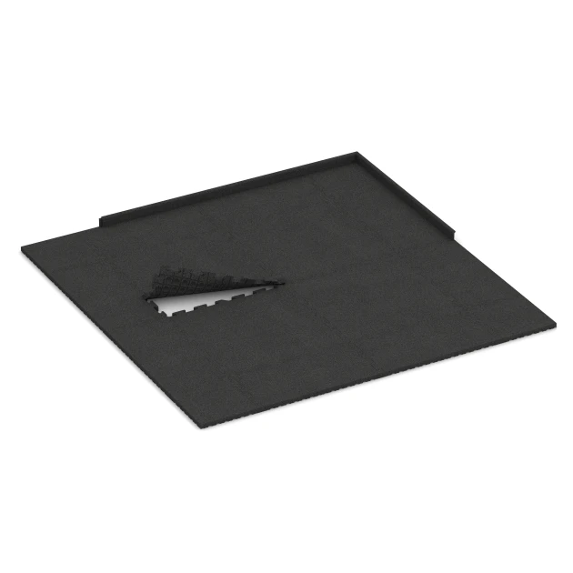 Typische Verlegung oder Einbausituation für den Artikel 4070 von WARCO - Hunde-Bodenplatte, Farbton Anthrazit in der Abmessung 100 x 100 x 4 cm | 1,00 m².