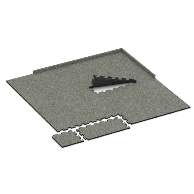 Typische Verlegung oder Einbausituation für den Artikel 5048 von WARCO - Randplatte HD, Farbton Grauer Granit in der Abmessung 1000 x 485 x 30 mm.