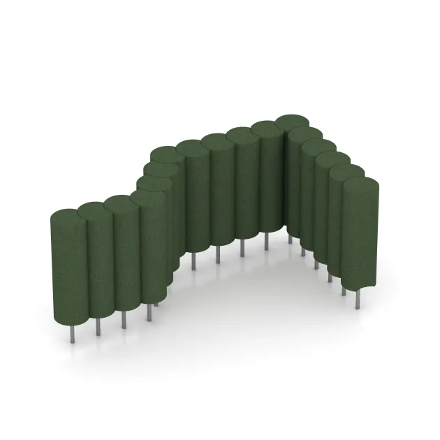 Typische Verlegung oder Einbausituation für den Artikel 2564 von WARCO - Gummi-Palisade, Farbton Grasgrün in der Abmessung ø250 x 800 mm.