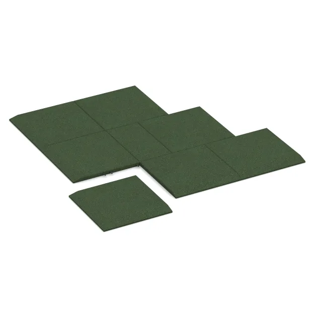 Typische Verlegung oder Einbausituation für den Artikel 0465 von WARCO - Eck-Platte (zwei Seiten abgeschrägt), Farbton Grasgrün in der Abmessung 500 x 500 x 30 mm.