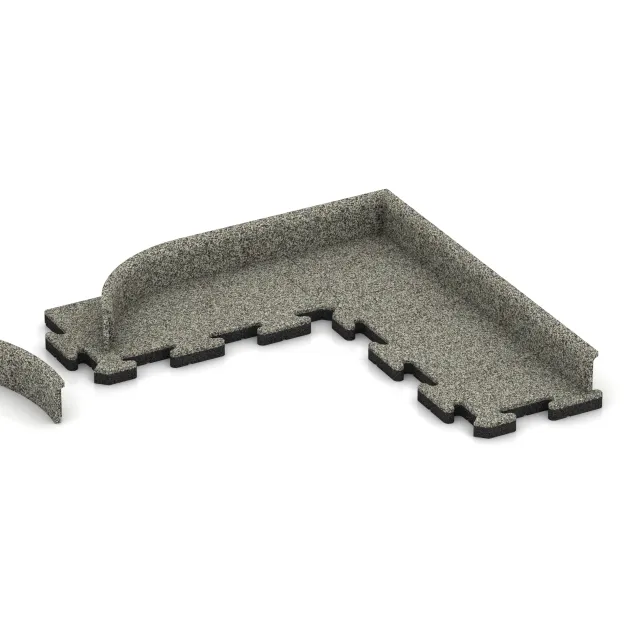 Typische Verlegung oder Einbausituation für den Artikel 2256 von WARCO - Wandschutz Sockelleiste, Farbton Heller Granit in der Abmessung 750 x 20 x 80 mm.