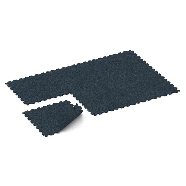 Typische Verlegung oder Einbausituation für den Artikel 1131 von WARCO - Fitnessboden Kompakt, Farbton Leicht Blau Gesprenkelt in der Abmessung 970 x 970 x 16 mm | 0,94 m².