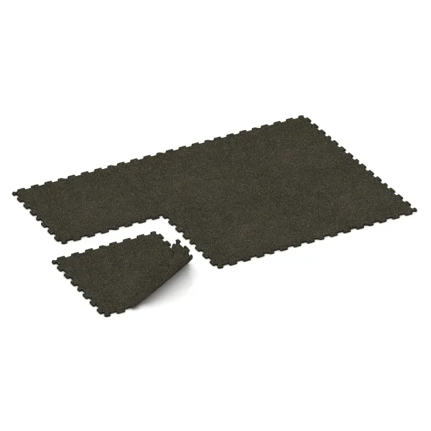 Typische Verlegung oder Einbausituation für den Artikel 1140 von WARCO - Fitnessboden Kompakt, Farbton Leicht Gelb Gesprenkelt in der Abmessung 970 x 970 x 16 mm | 0,94 m².