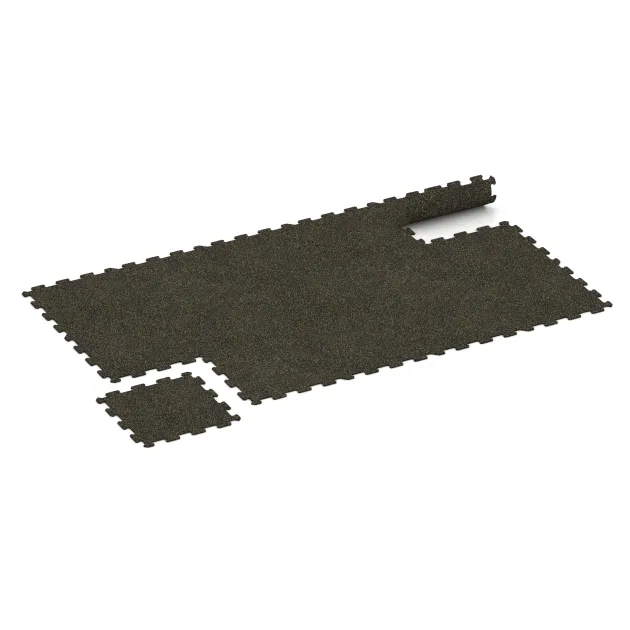 Typische Verlegung oder Einbausituation für den Artikel 0926 von WARCO - Fitnessboden Kompakt, Farbton Leicht Gelb Gesprenkelt in der Abmessung 485 x 485 x 8 mm | 0,235 m².