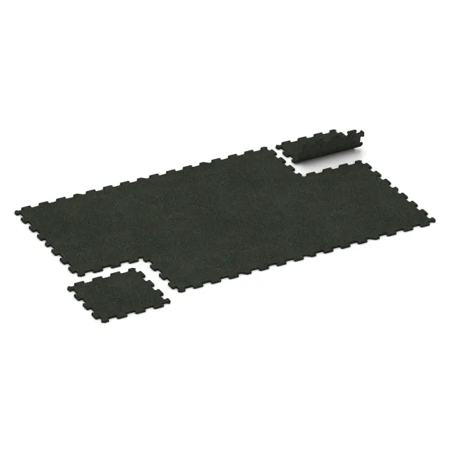 Typische Verlegung oder Einbausituation für den Artikel 0997 von WARCO - Fitnessboden Kompakt, Farbton Leicht Grün Gesprenkelt in der Abmessung 485 x 485 x 16 mm | 0,235 m².