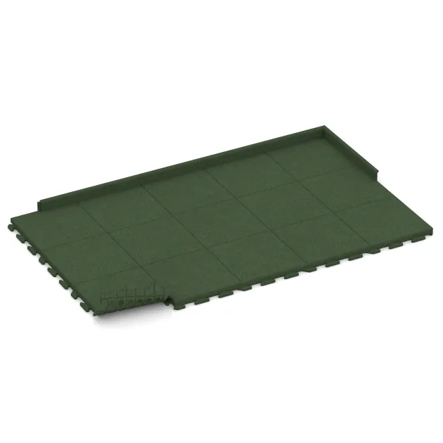 Typische Verlegung oder Einbausituation für den Artikel 1480 von WARCO - Gehwegplatte Classic, Farbton Grasgrün in der Abmessung 500 x 500 x 50 mm.