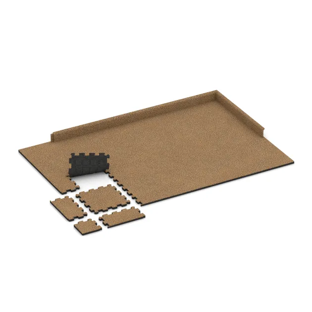 Typische Verlegung oder Einbausituation für den Artikel 3716 von WARCO - Fitnessmatte Premium 2 cm, Farbton Rattan Lounge in der Abmessung 306 x 306 x 20 mm.