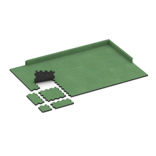 Typische Verlegung oder Einbausituation für den Artikel 4260 von WARCO - Fitnessmatte Premium 2 cm, Farbton Blassgrün in der Abmessung 306 x 306 x 20 mm.